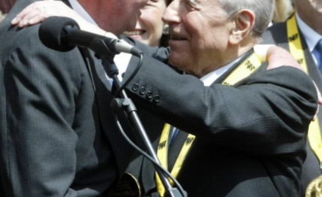Su Majestas junto al Presidente de la República de Italia