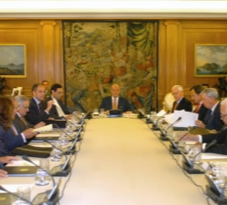 El Rey durante la reunión