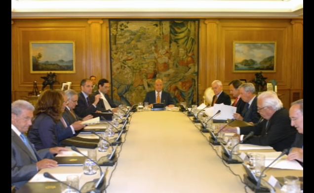 El Rey durante la reunión