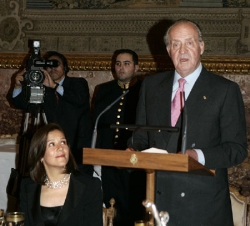 Don Juan Carlos durante sus palabras