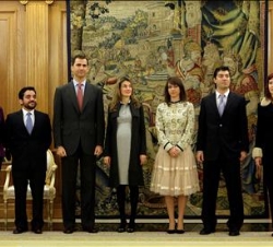 Don Felipe y Doña Letizia, con los representantes de la CEAJ
