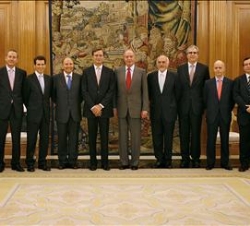 Don Juan Carlos con los miembros de la nueva Comisión Ejecutiva de PricewaterhouseCoopers