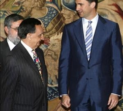 Don Felipe, con Antonio Gavilanes