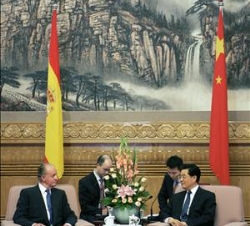Encuentro entre Su Majestad el Rey y el Presidente Jintao