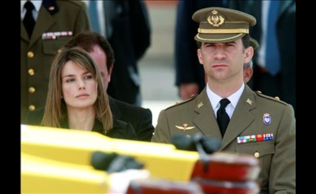 Los Príncipes, durante la Misa Funeral