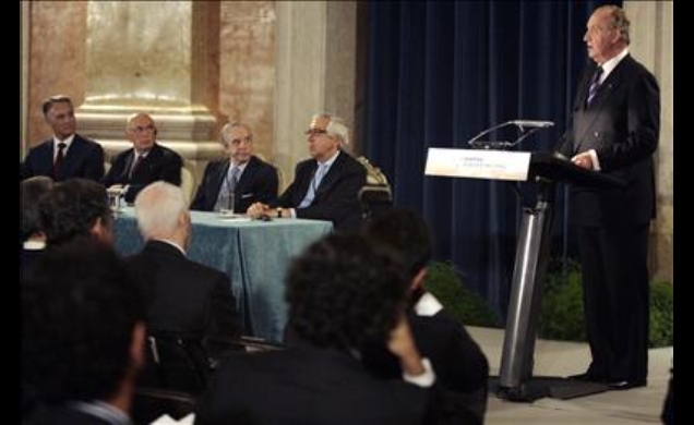 Don Juan Carlos, durante sus palabras