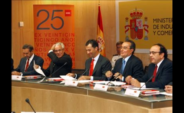 Don Felipe, durante el Consejo Extraordinario del ICEX