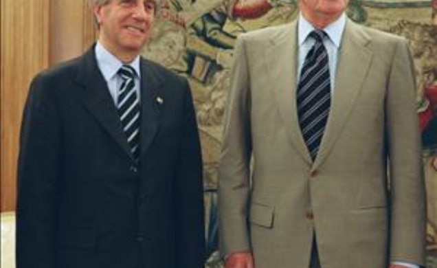 Don Juan Carlos recibe en el Palacio de la Zarzuela al Presidende de la República del Uruguay, Tabaré Vázquez Rosas