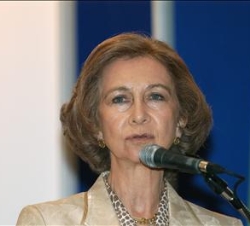 Su Majestad la Reina durante su intervención