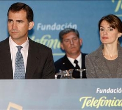 Sus Altezas Reales los Príncipes de Asturias durante el Congreso Internacional Educared
