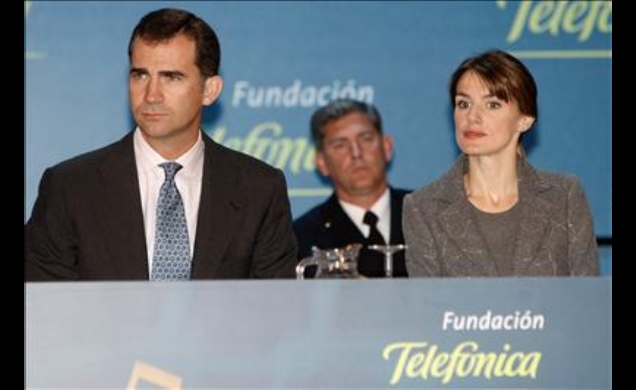 Sus Altezas Reales los Príncipes de Asturias durante el Congreso Internacional Educared