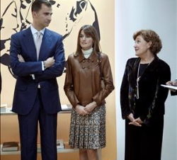 Los Príncipes, con la directora del Instituto Cervantes, Carmen Caffarel