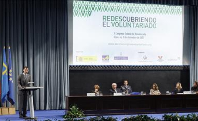 Su Alteza Real el Príncipe de Asturias durante su intervención