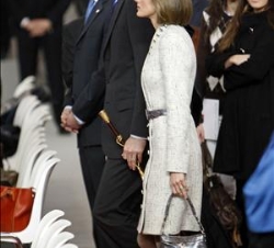 Los Príncipes de Asturias a su llegada al acto de investidura