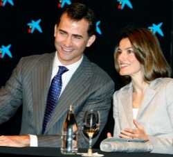 Don Felipe y Doña Letizia, durante el acto