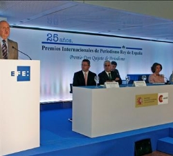 Don Juan Carlos, durante su discurso