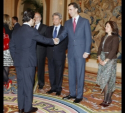 Su Alteza Real el Príncipe de Asturias durante la audiencia