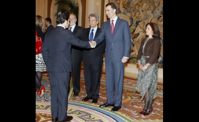Su Alteza Real el Príncipe de Asturias durante la audiencia