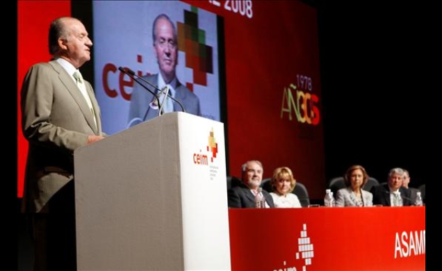 Don Juan Carlos, durante sus palabras