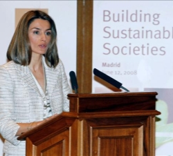 Doña Letizia durante su discurso