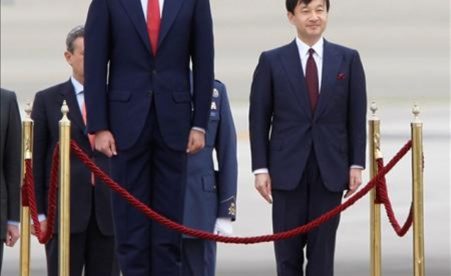 Su Alteza Real el Príncipe de Asturias junto a Su Alteza Imperial el Príncipe Heredero de Japón