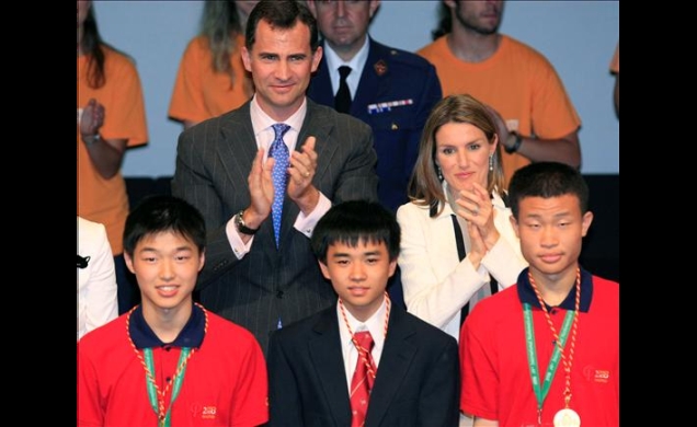 Los Príncipes, durante la entrega de medallas
