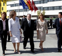 Doña Sofía, a su llegada