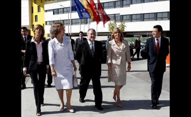 Doña Sofía, a su llegada