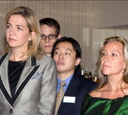 La Infanta Doña Cristina con la secretaria de Estado para Iberoamérica, Trinidad Jiménez