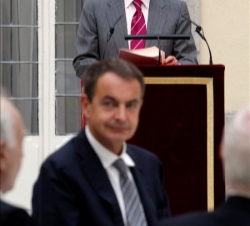 Don Juan Carlos, durante su brindis en el almuerzo