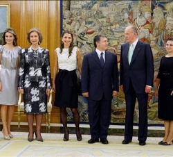 Sus Majestades los Reyes junto a Sus Altezas Reales los Príncipes  de Asturias y Sus Majestades los Reyes del Reino Hachemita de Jordania, momentos an
