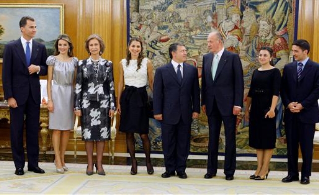 Sus Majestades los Reyes junto a Sus Altezas Reales los Príncipes  de Asturias y Sus Majestades los Reyes del Reino Hachemita de Jordania, momentos an