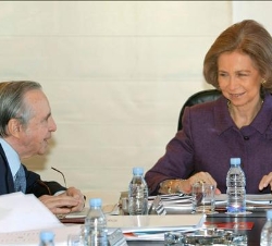 Su Majestad junto al presidente de la FAD