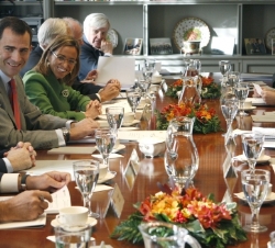 Don Felipe, durante la reunión