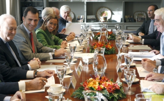 Don Felipe, durante la reunión