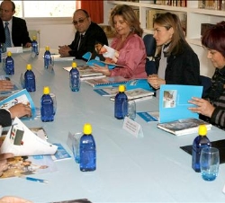 Su Alteza Real la Princesa de Asturias durante la reunión de trabajo