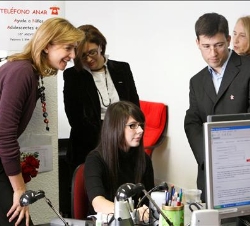Su Alteza Real la Infanta Doña Cristina durante su visita a la Fundación