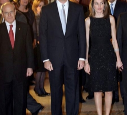 Los Príncipes a su llegada al acto