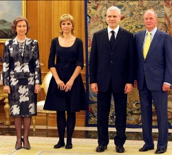 Don Juan Carlos y Doña Sofía, acompañados por el Presidente de Serbia y su esposa