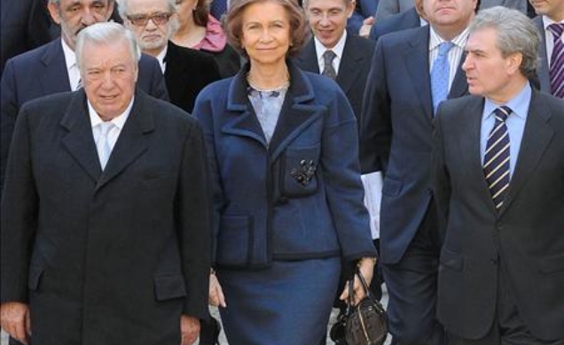 Doña Sofía a su llegada a la Colegiata de San Isidoro