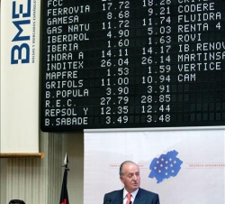 Don Juan Carlos, durante sus palabras