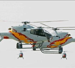 Exhibición de cinco helicópteros HE-25 Colibrí de la Patrulla Aspa