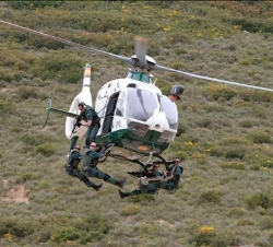 Un momento de las maniobras de la Unidad de Acción Rural