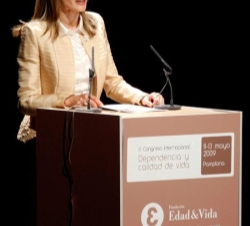 Doña Letizia durante su discurso