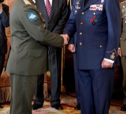 Su Majestad el Rey durante la recepción
