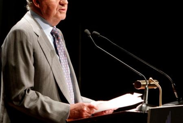 Don Juan Carlos durante sus palabras