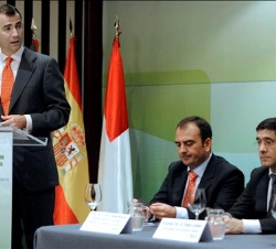 El Príncipe de Asturias durante su intervención