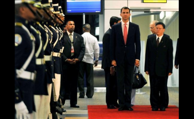 Don Felipe, a su llegada a Panamá