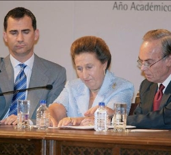 El Príncipe, la Infanta Doña Margarita y su esposo, Carlos Zurita