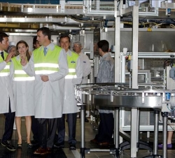 Los Príncipes, durante su visita a las instalaciones
